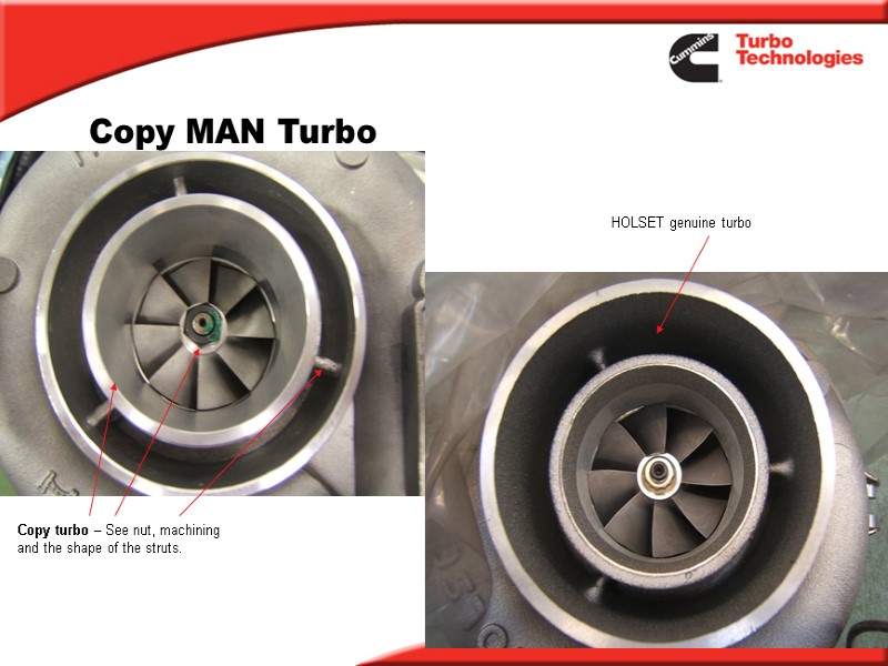 Copy MAN Turbo Copy turbo – See nut, machining and the shape of the
